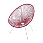 Ficha técnica e caractérísticas do produto Cadeira em Aço e Cordas de PVC 1160 OR Design Vermelho - Vermelho