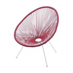Cadeira em Aço e Cordas de PVC 1160 OR Design Vermelho