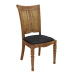 Ficha técnica e caractérísticas do produto Cadeira em Madeira Estofado em Couro - 95x48x45cm