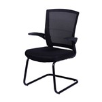 Cadeira em Metal e Tela Office Fixa 3314 OR Design Preto