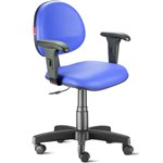 Ficha técnica e caractérísticas do produto Cadeira Escritório Azul Royal com Braços Executiva