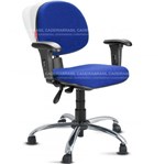Ficha técnica e caractérísticas do produto Cadeira Escritório Ergonômica Executiva Azul Cadeira Brasil