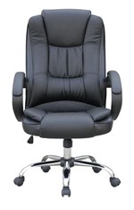 Ficha técnica e caractérísticas do produto Cadeira Escritório Presidente, Base Cromada, Preta - Mb-c730 - Travelmax