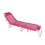 Ficha técnica e caractérísticas do produto Cadeira Espreguiçadeira Alumínio Mor Rosa - Mor 002704
