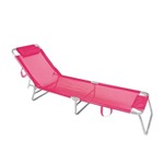 Ficha técnica e caractérísticas do produto Cadeira Espreguicadeira Aluminio Rosa - Mor
