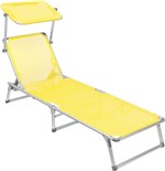 Ficha técnica e caractérísticas do produto Cadeira Espreguiçadeira Buzios Alum Textil Amarela Bel Fix