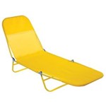 Ficha técnica e caractérísticas do produto Cadeira Espreguiçadeira Dobrável Textilene Fashion Amarelo - AMARELO