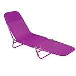 Ficha técnica e caractérísticas do produto Cadeira Espreguiçadeira Dobrável Textilene Lilás 2417 - Mor - Mor