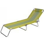 Ficha técnica e caractérísticas do produto Cadeira Espreguiçadeira em Alumínio com Travesseiro Praia Piscina 4 Posições Verde Água - Mor