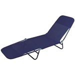 Ficha técnica e caractérísticas do produto Cadeira Espreguiçadeira Praia Piscina Textilene Azul Mor