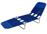 Ficha técnica e caractérísticas do produto Cadeira Espreguiçadeira PVC Azul - Azul - Mor