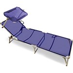 Cadeira Espreguiçadeira Textilene Alumínio Top - Azul - Bel Fix
