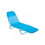 Ficha técnica e caractérísticas do produto Cadeira Espreguiçadeira Textilene Fashion Azul Claro - Mor