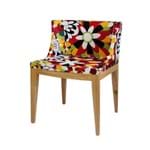 Cadeira Estofada Base Madeira Clara OR Design Colorido
