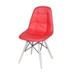 Cadeira Estofada Botonnes OR Design Vermelho