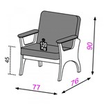 Ficha técnica e caractérísticas do produto Cadeira Estofada em MDF Retrô CA53 Dalla Costa
