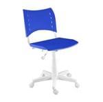 Ficha técnica e caractérísticas do produto Cadeira Evidence Branco Giratória Azul Elo
