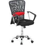 Ficha técnica e caractérísticas do produto Cadeira Executiva NF-118 Preta C/ Vermelho - Classic Home