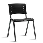 Ficha técnica e caractérísticas do produto Cadeira Fixa Plástica New ISO Preta