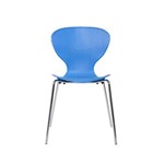 Ficha técnica e caractérísticas do produto Cadeira Formiga em Polipropileno na Cor Azul com Pés Cromados