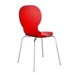 Ficha técnica e caractérísticas do produto Cadeira Formiga - Vermelho Translúcido