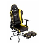 Ficha técnica e caractérísticas do produto Cadeira Gamer Brx Braços 4d com Descanso de Pés Amarelo
