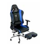Ficha técnica e caractérísticas do produto Cadeira Gamer Brx Braços 4d com Descanso de Pés Azul