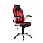 Ficha técnica e caractérísticas do produto Cadeira Gamer Couro PU PEL-3009 Pelegrin Preta e Vermelha