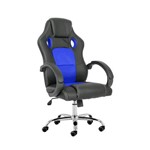 Cadeira Gamer Donnato Gam-02 Base Giratória Estofada Sistema Relax Azul e Preta