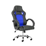 Ficha técnica e caractérísticas do produto Cadeira Gamer Donnato Gam 02 Base Giratória Estofada Sistema Relax Azul e Preta