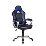 Ficha técnica e caractérísticas do produto Cadeira Gamer em Couro PU PEL-3007 Preta e Azul