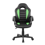 Ficha técnica e caractérísticas do produto Cadeira Gamer Kids Pel-9353 em Couro Pu Preta e Verde - Pelegrin
