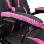 Ficha técnica e caractérísticas do produto Cadeira Gamer Mx1 Giratoria Preto e Rosa - Mymax