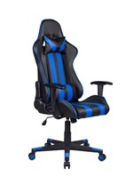 Ficha técnica e caractérísticas do produto Cadeira Gamer Pelegrin Em Couro PU Reclinável PEL-3013 Preta E Azul
