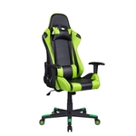 Ficha técnica e caractérísticas do produto Cadeira Gamer em Couro PU Reclinável PEL-3012 Preta e Verde