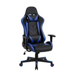 Ficha técnica e caractérísticas do produto Cadeira Gamer Pelegrin em Couro PU Reclinável PEL-3019 Preta e Azul