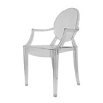 Ficha técnica e caractérísticas do produto Cadeira Ghost em Policarbonato com Braços - Shopshop - Cor Transparente