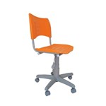 Ficha técnica e caractérísticas do produto Cadeira Giratória Iso Plástica Base Cinza - Laranja