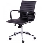 Ficha técnica e caractérísticas do produto Cadeira Giratória Office Eames Esteirinha Baixa Preta - Or Design