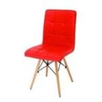 Ficha técnica e caractérísticas do produto Cadeira Gomos Base Eiffel Madeira Vermelha