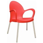 Ficha técnica e caractérísticas do produto Cadeira Grace com Braço Vermelha SUMMA - TRAMONTINA