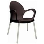 Ficha técnica e caractérísticas do produto Cadeira Grace com Braços Preta Tramontina 92068009
