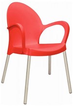 Ficha técnica e caractérísticas do produto Cadeira Grace com Braços Vermelha Tramontina 92068040