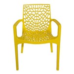 Cadeira Gruvyer com Braço Amarela