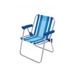 Cadeira Infantil Alta Alumínio Azul - Mor