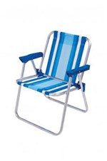 Ficha técnica e caractérísticas do produto Cadeira Infantil Alta Alumínio Azul MOR
