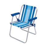 Ficha técnica e caractérísticas do produto Cadeira Infantil Alta de Alumínio Azul Mor Praia e Piscina