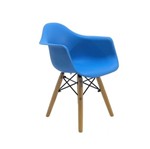 Ficha técnica e caractérísticas do produto Cadeira Infantil Eames Wood Azul Byart