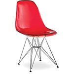 Ficha técnica e caractérísticas do produto Cadeira Infantil Eiffel Acrílico Vermelho - Rivatti