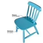 Ficha técnica e caractérísticas do produto Cadeira Infantil em Madeira - Azul Bebê